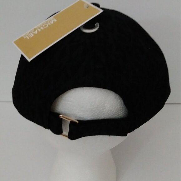Michael Kors Black Logo Adjustable Strap Baseball Hat - Picture 4 of 13